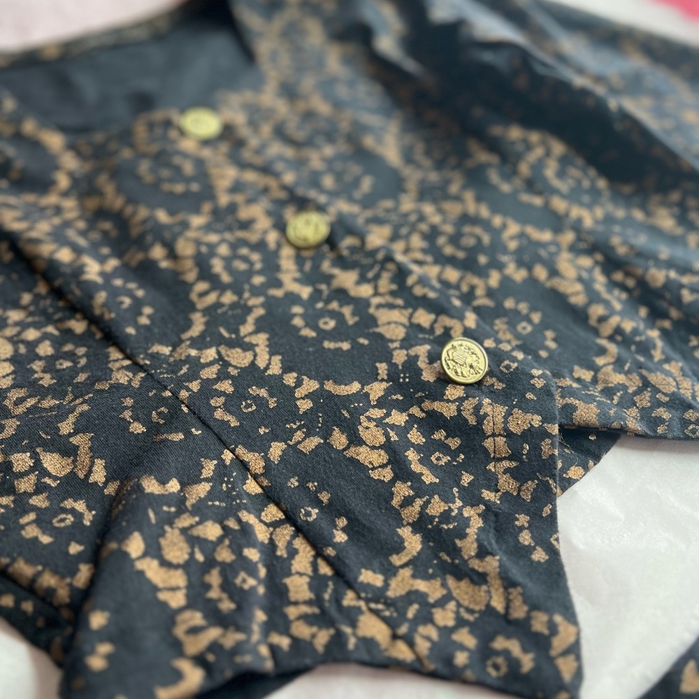 VTG 90s MINT Jonathan Miller London navy caramel suit leopard S/M matching set - Picture 7 of 16